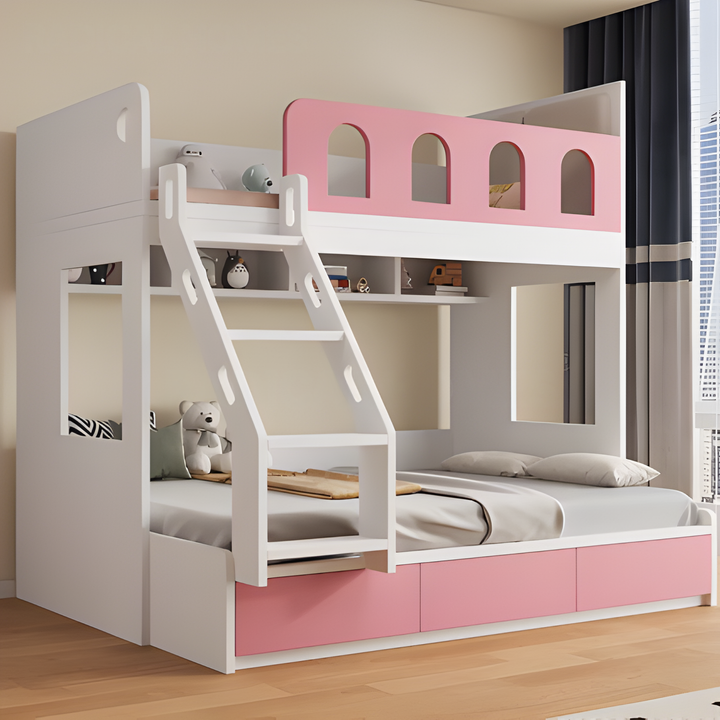 BELVE Modern Solid Wood Double Decker Bedframe - Urban Mood Singapore