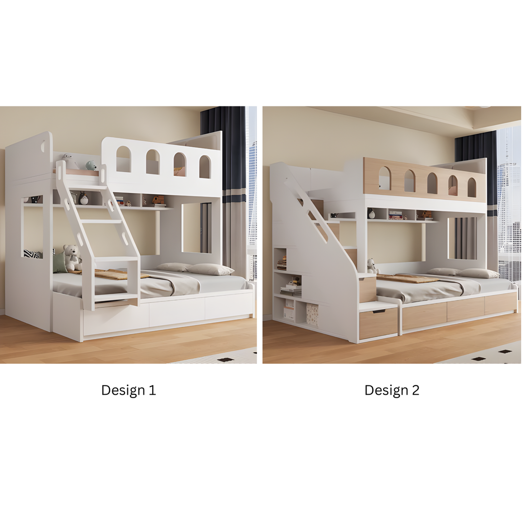 BELVE Modern Solid Wood Double Decker Bedframe - Urban Mood Singapore