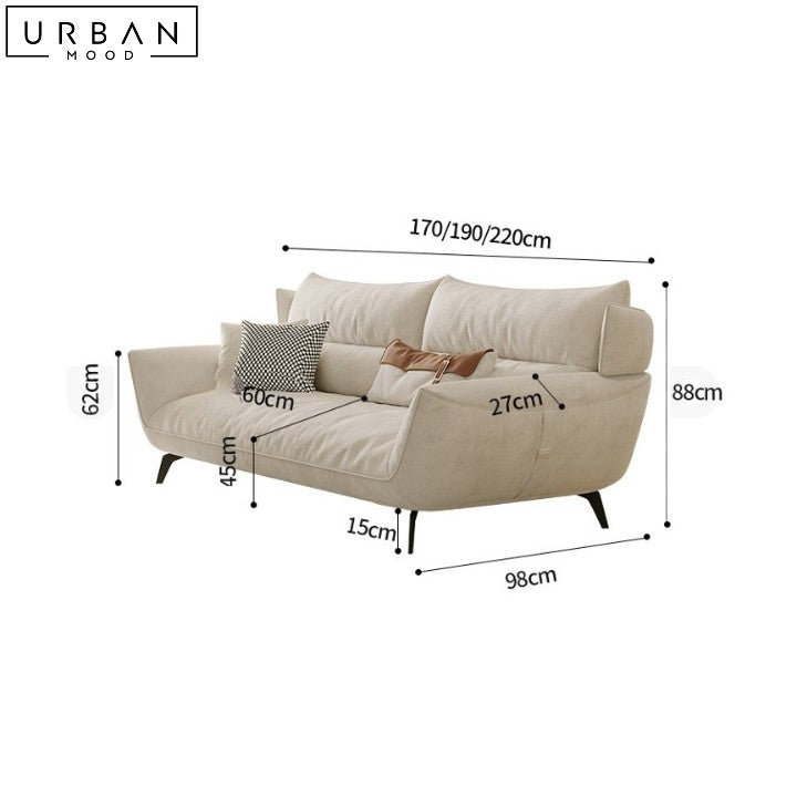 NAVIDE Modern Fabric Sofa (Cat-Friendly)