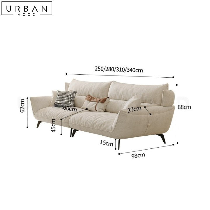 NAVIDE Modern Fabric Sofa (Cat-Friendly)