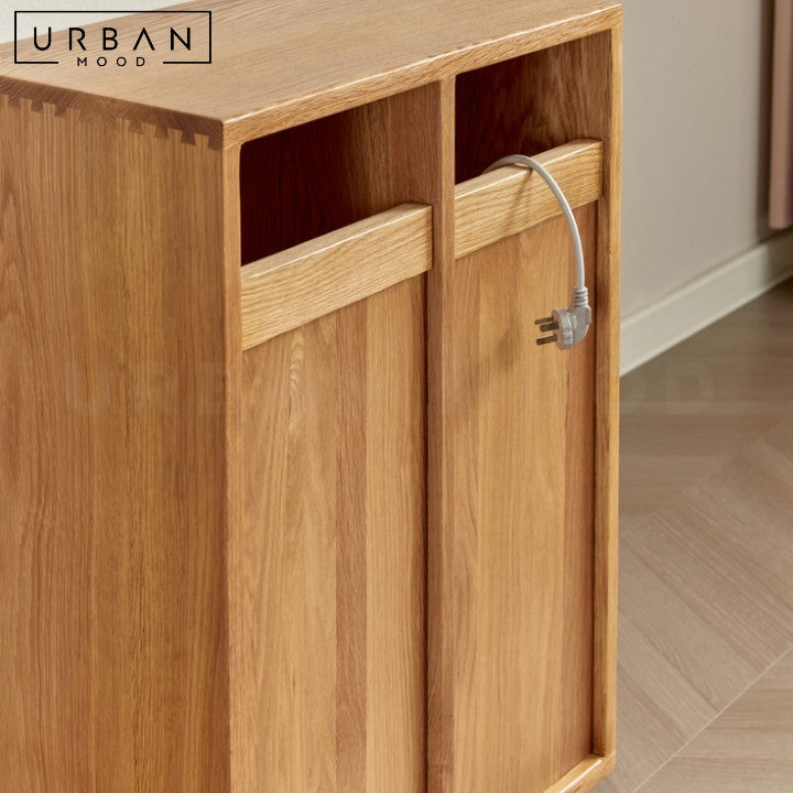 BENDA Modern Solid Wood Side Cabinet