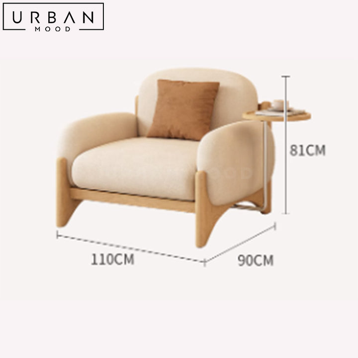 BENMIN Japandi Boucle Sofa