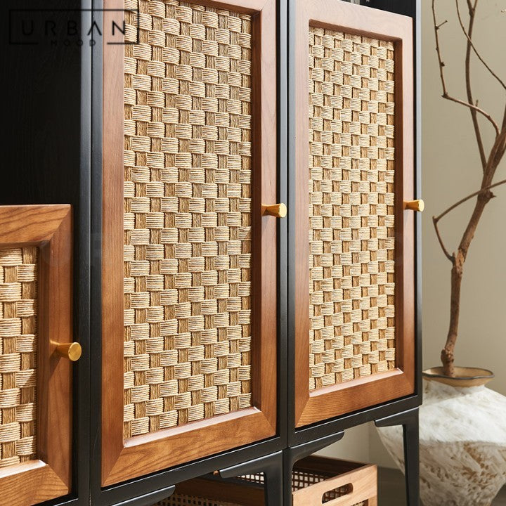 BERNABE Vintage Rattan Sideboard