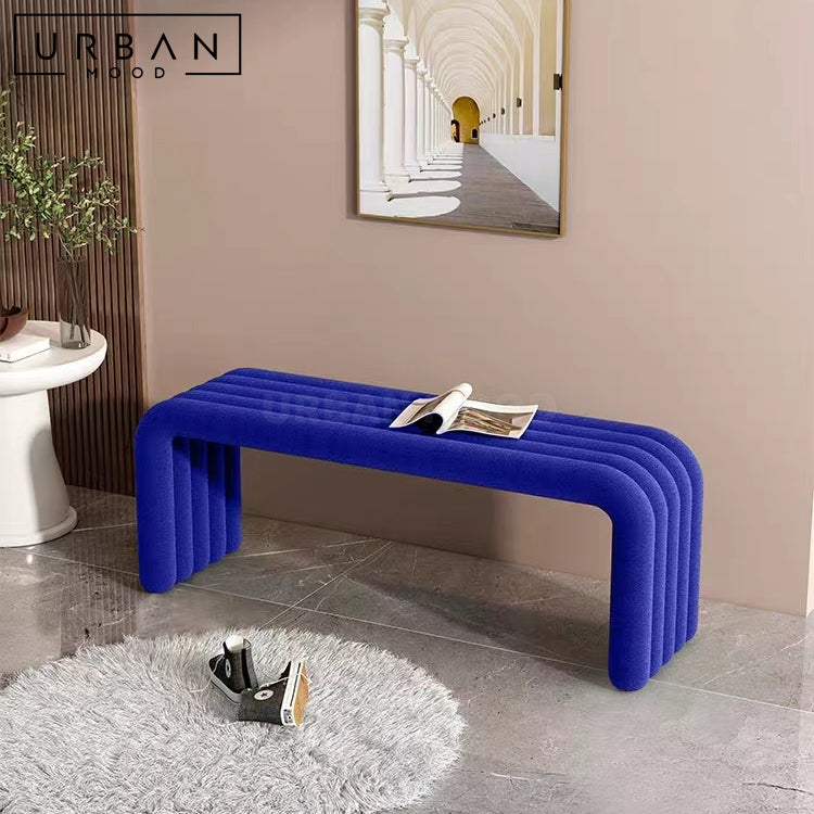 BERNICE Modern Boucle Bench