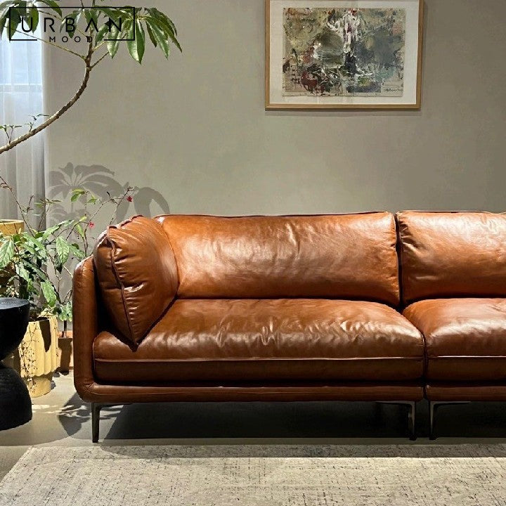 BERTHA Modern Leather Sofa