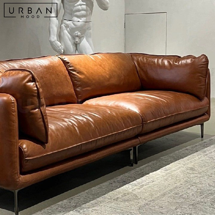 BERTHA Modern Leather Sofa