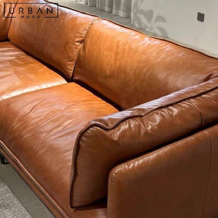 BERTHA Modern Leather Sofa