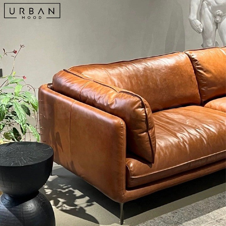 BERTHA Modern Leather Sofa