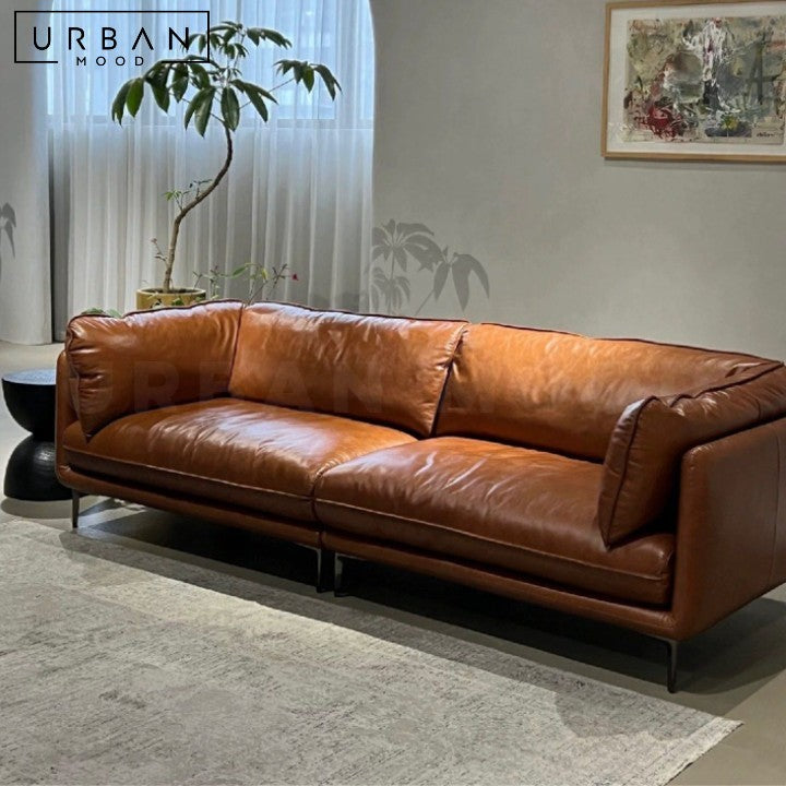 BERTHA Modern Leather Sofa