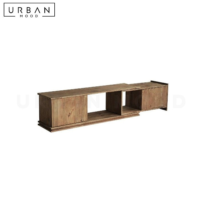 BERUBE Rustic Extendable Solid Wood TV Console