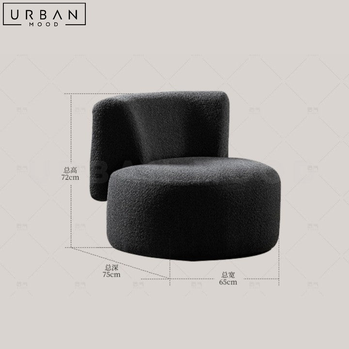 BERZINS Modern Boucle Leisure Chair