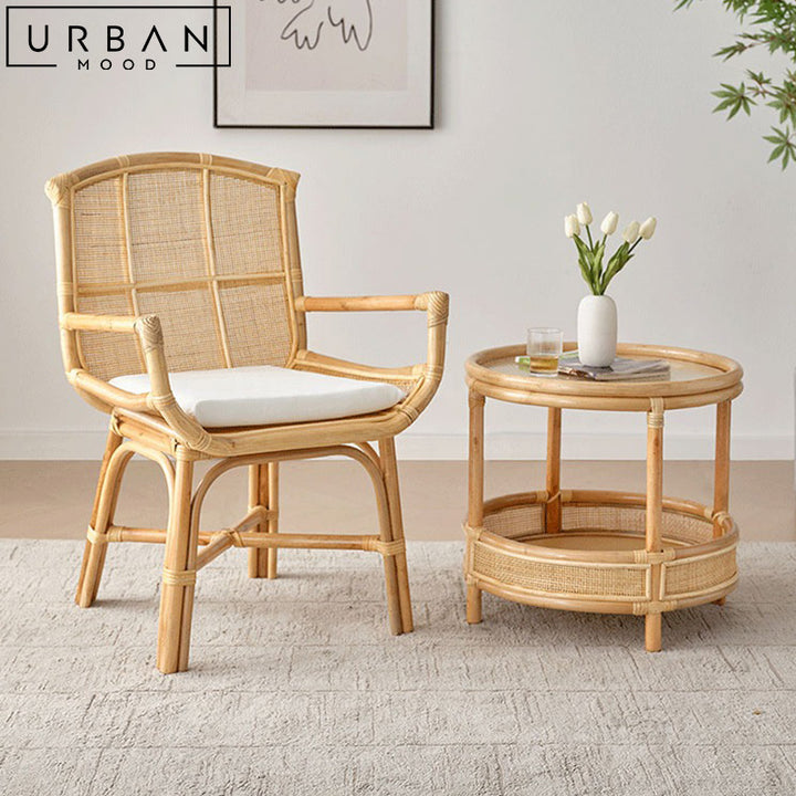 BETTY Rustic Rattan Dining Chair