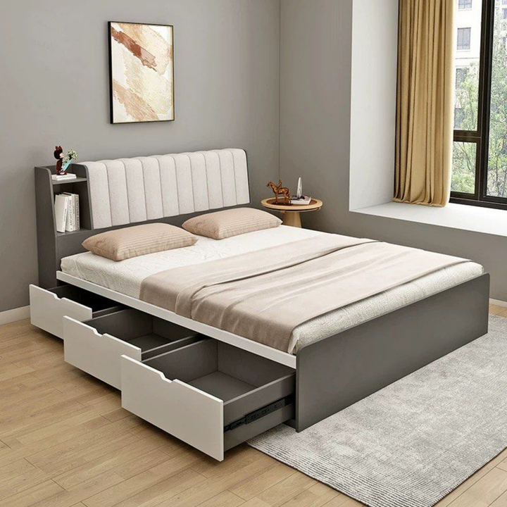 BEXON Modern Solid Wood Storage Bedframe - Urban Mood Singapore