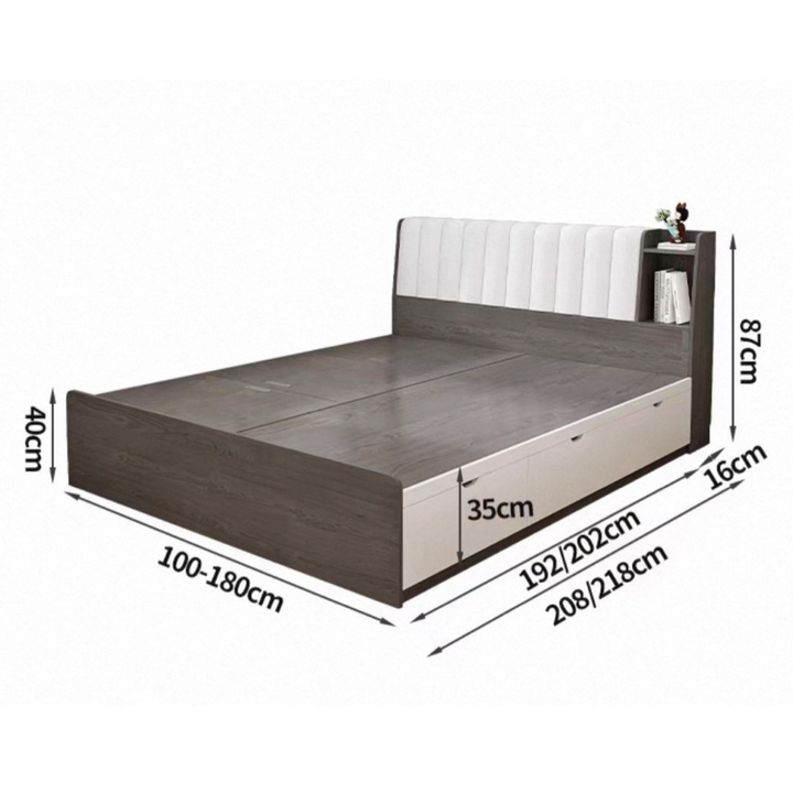 BEXON Modern Solid Wood Storage Bedframe - Urban Mood Singapore