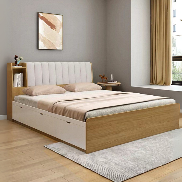 BEXON Modern Solid Wood Storage Bedframe - Urban Mood Singapore