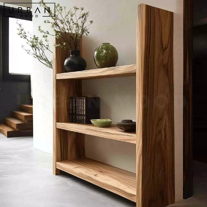 BIRAN Rustic Solid Wood Bookshelf