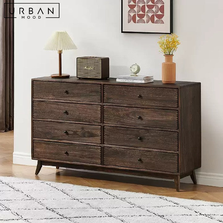 BISER Rustic Solid Wood Chest Of Drawers