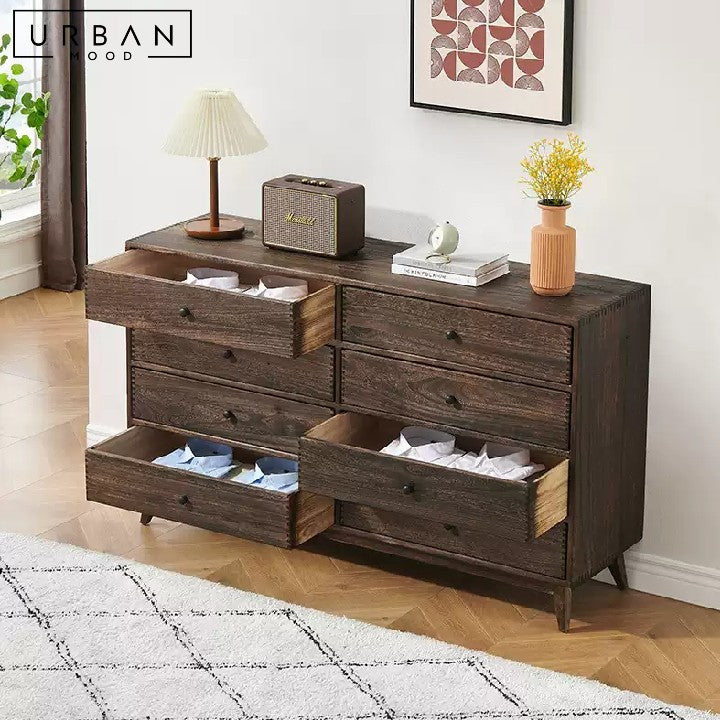 BISER Rustic Solid Wood Chest Of Drawers