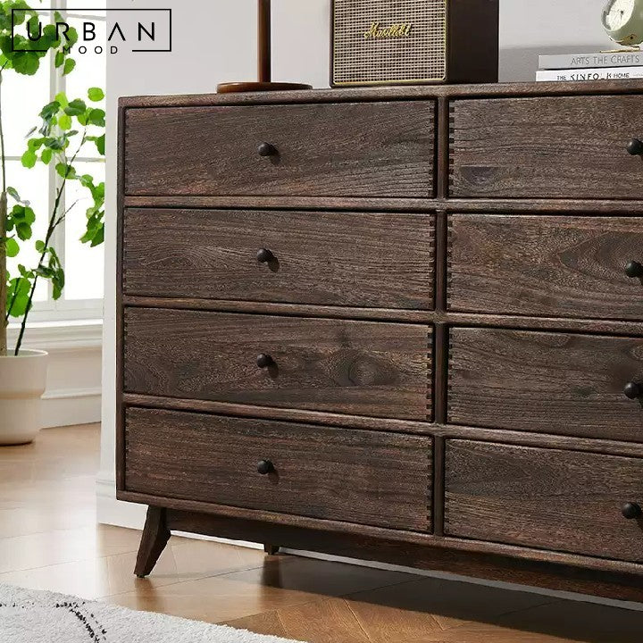BISER Rustic Solid Wood Chest Of Drawers