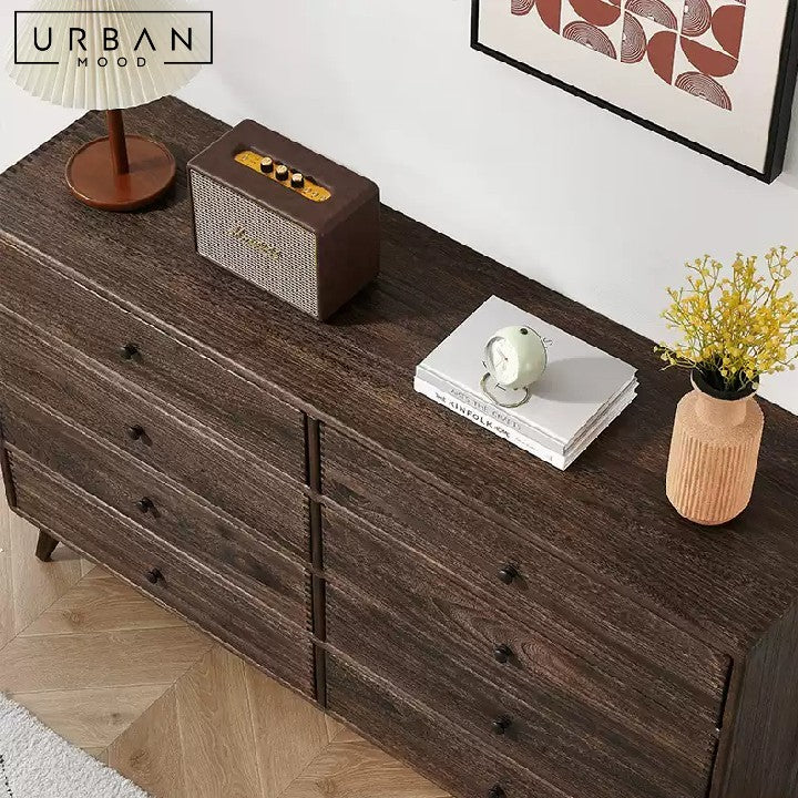 BISER Rustic Solid Wood Chest Of Drawers