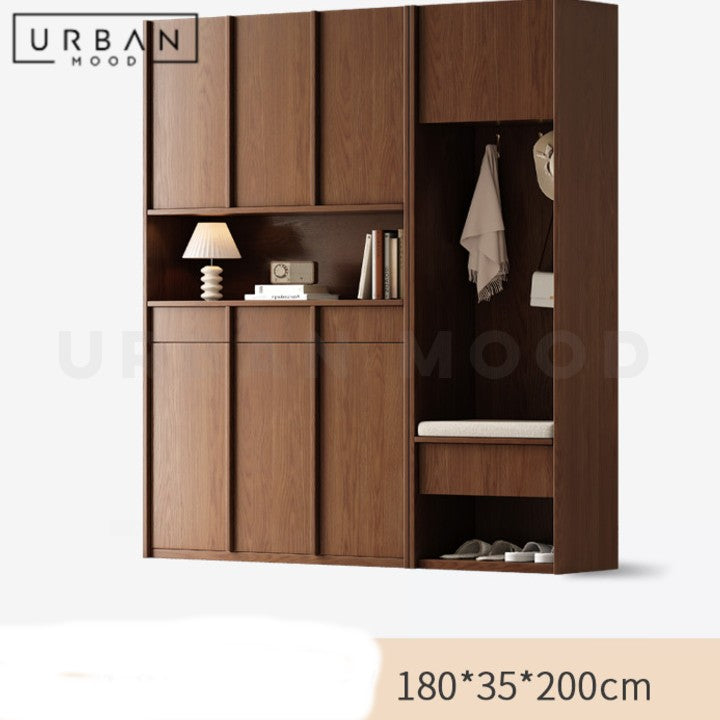 BILL Modern Solid Wood Shoe Cabinet