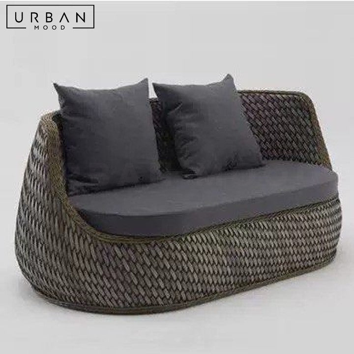 BJERG Modern Outdoor Rattan Sofa