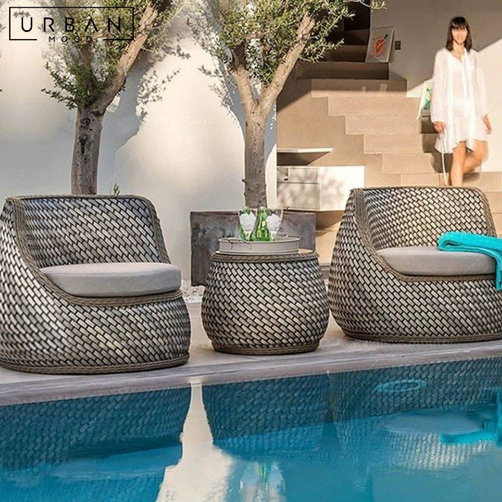 BJERG Modern Outdoor Rattan Sofa