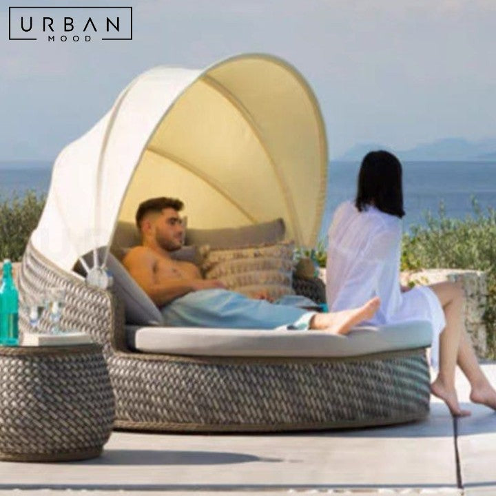 BJERG Modern Outdoor Rattan Sofa