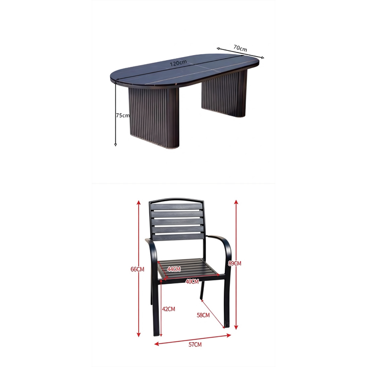 BLACKWELL Modern Outdoor Dining Table and Chairs - Urban Mood Singapore