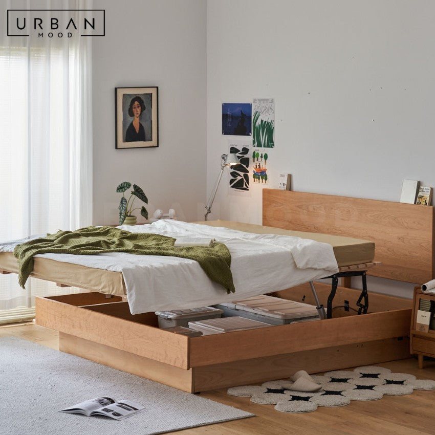 BLAQUE Japandi Solid Wood Electric Bedframe