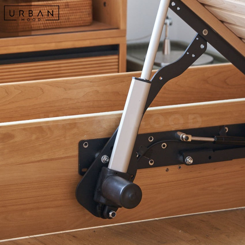 BLAQUE Japandi Solid Wood Electric Bedframe