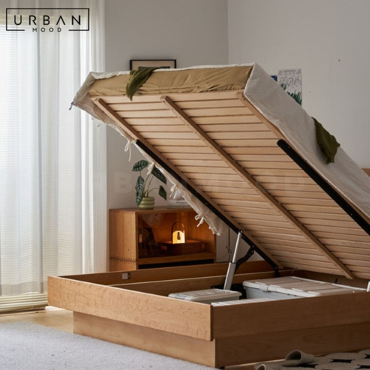 BLAQUE Japandi Solid Wood Electric Bedframe