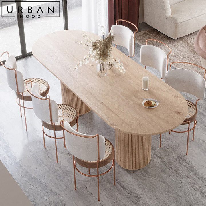 BLUN Japandi Solid Wood Dining Table