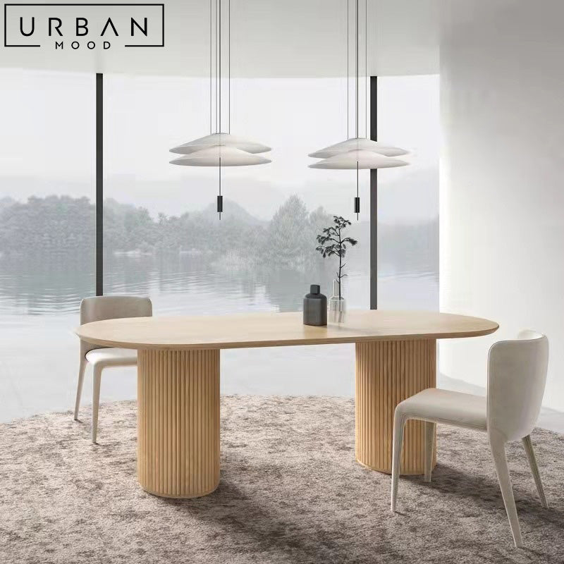 BLUN Japandi Solid Wood Dining Table