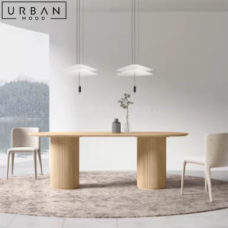 BLUN Japandi Solid Wood Dining Table