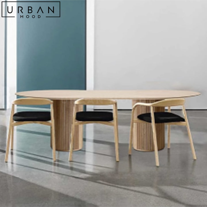 BLUN Japandi Solid Wood Dining Table