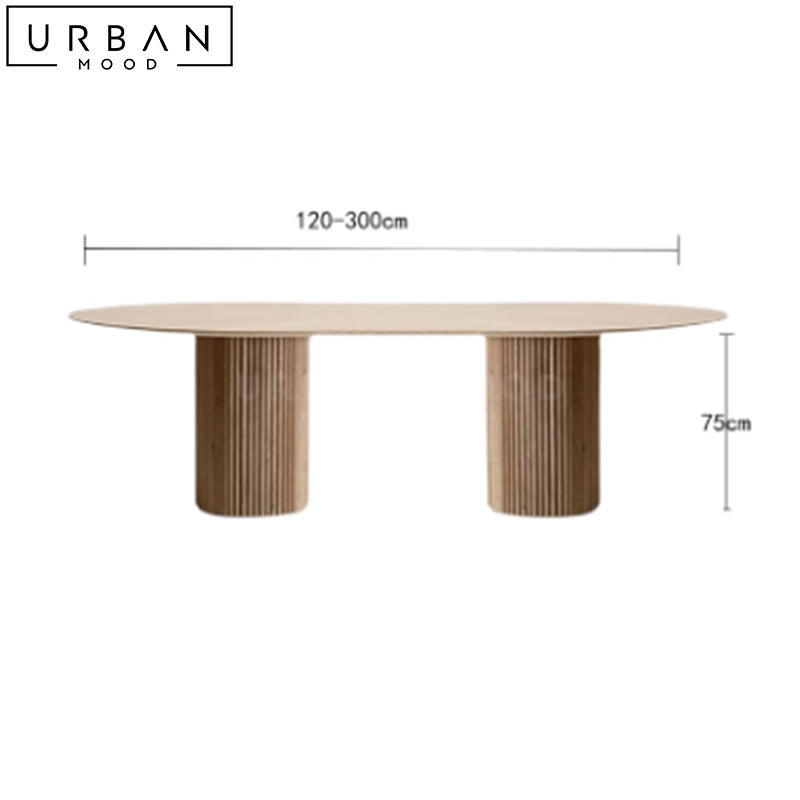 BLUN Japandi Solid Wood Dining Table