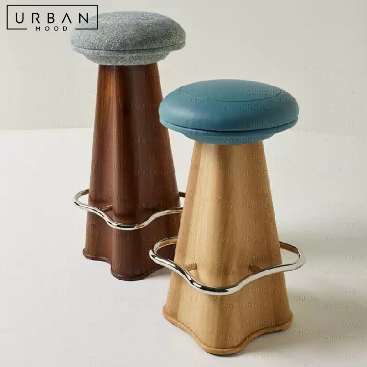 BOUGY Modern Solid Wood Bar Chair