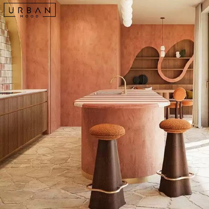 BOUGY Modern Solid Wood Bar Chair