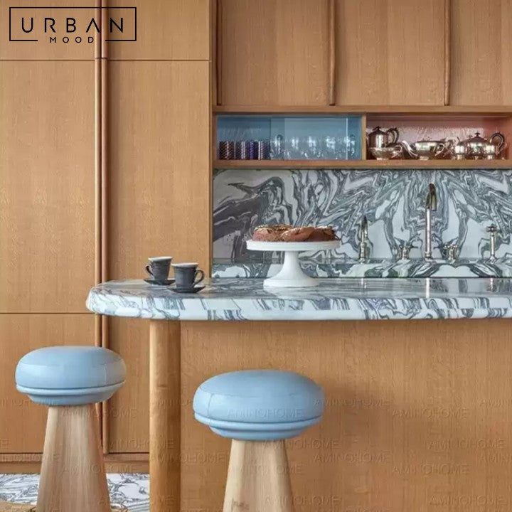 BOUGY Modern Solid Wood Bar Chair