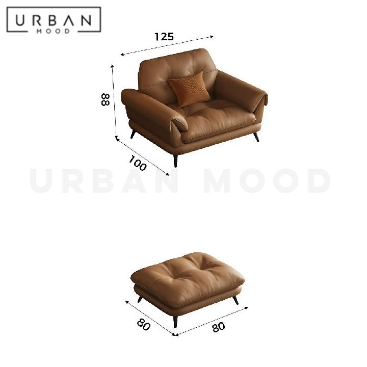 BOLAND Modern Genuine Leather Sofa