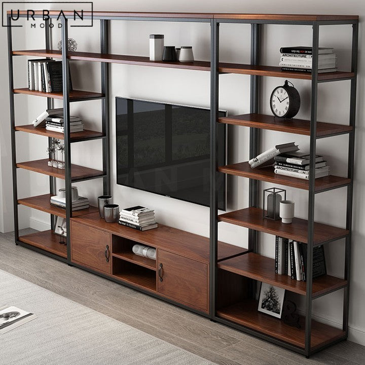 BONITA Modern Solid Wood Storage TV Console