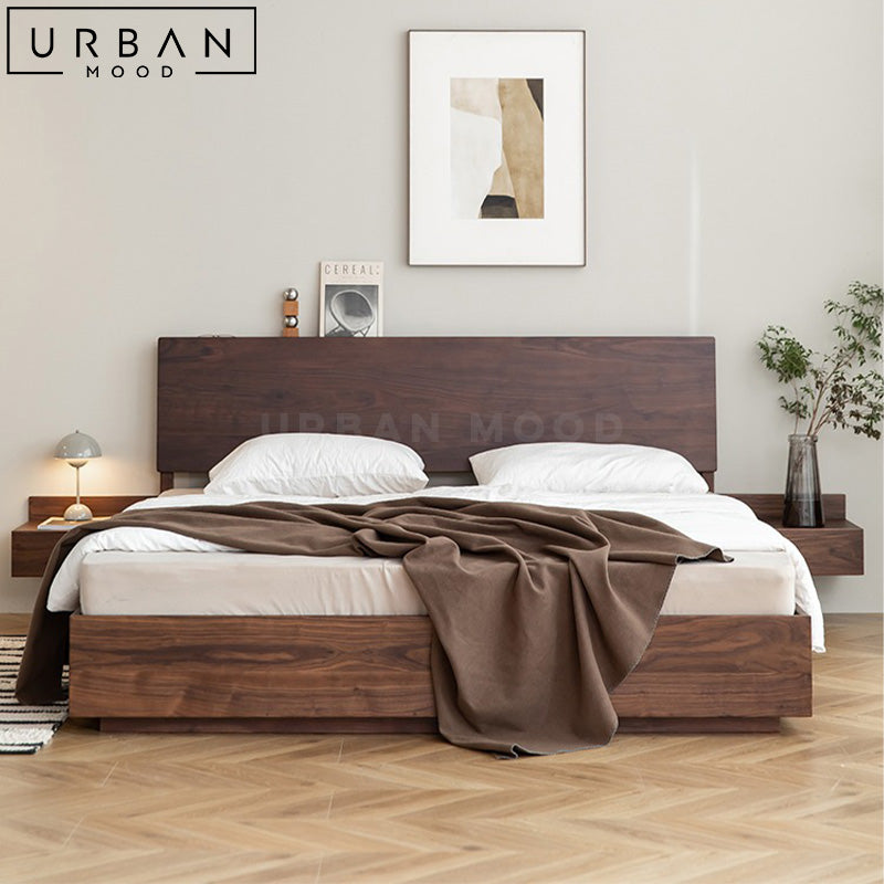 BORIS Modern Solid Wood Storage Bedframe