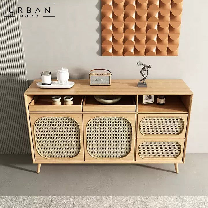 BOUVIER Japandi Rattan Sideboard