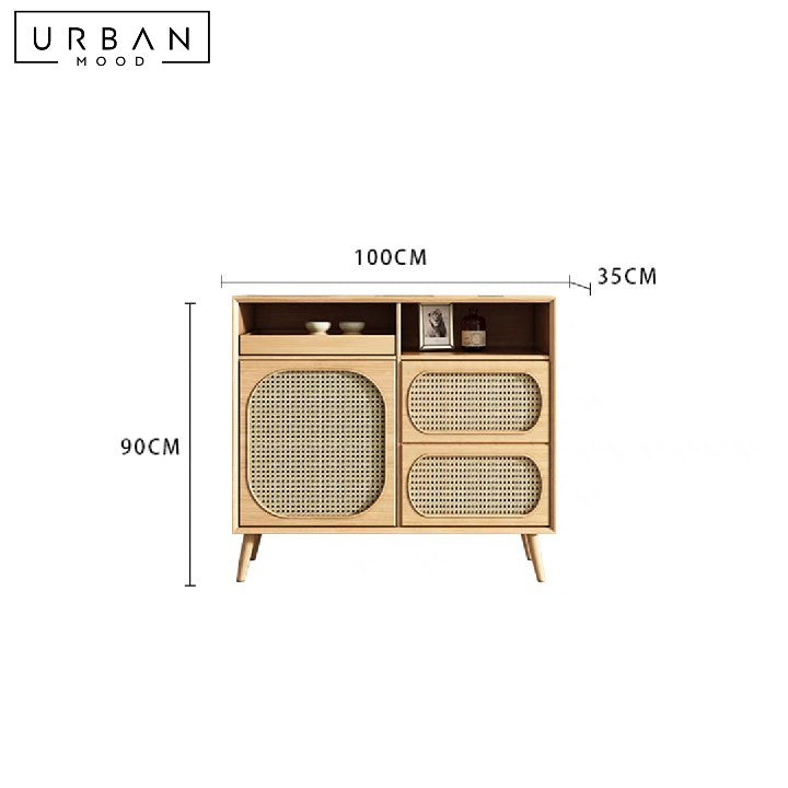 BOUVIER Japandi Rattan Sideboard