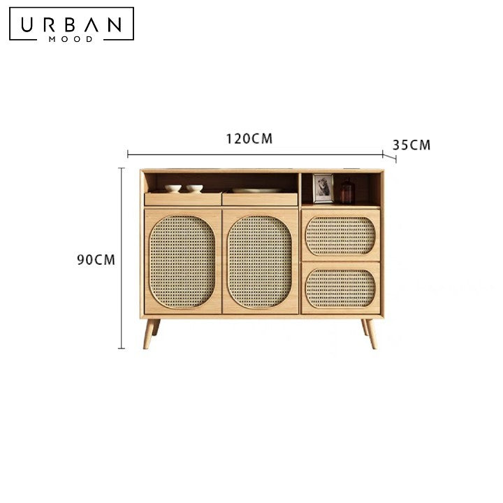 BOUVIER Japandi Rattan Sideboard