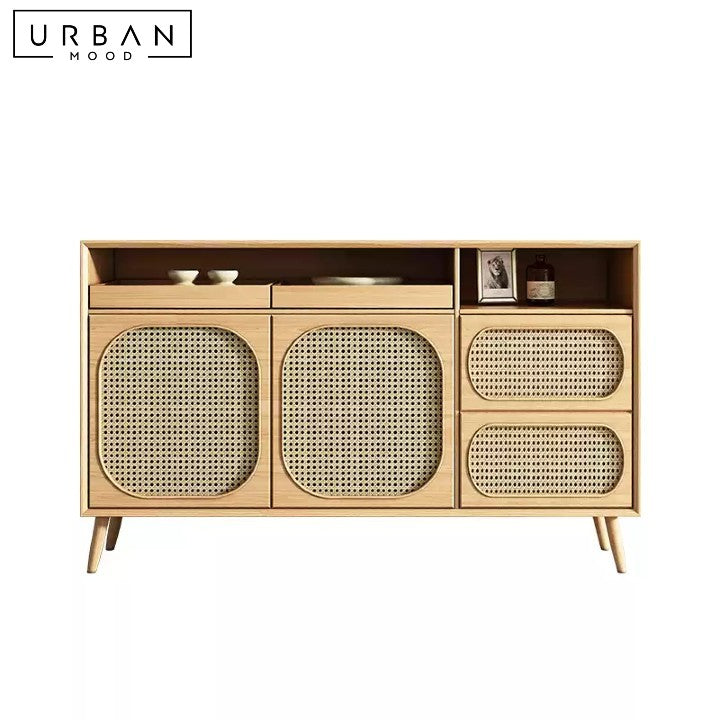 BOUVIER Japandi Rattan Sideboard