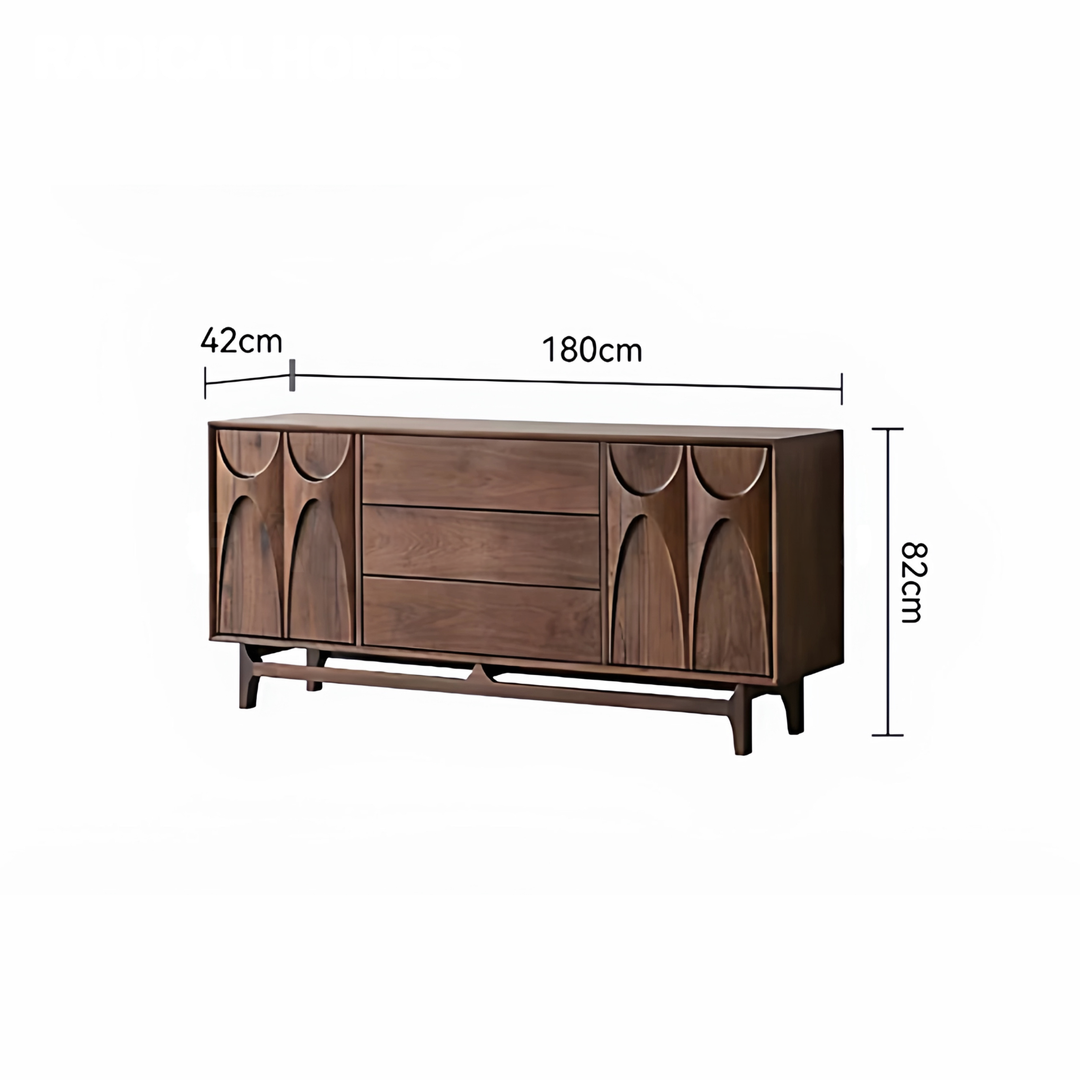 BRAMWELL Rustic Walnut Wood Sideboard - Urban Mood Singapore