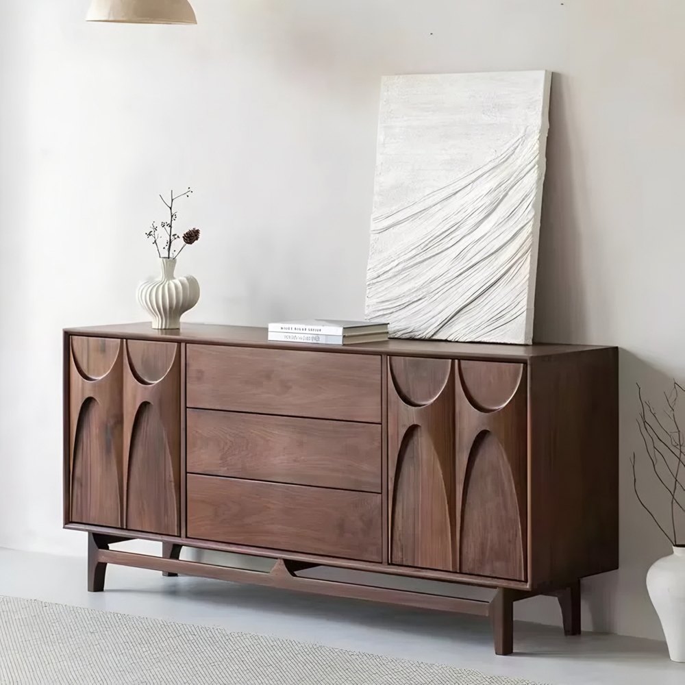 BRAMWELL Rustic Walnut Wood Sideboard - Urban Mood Singapore