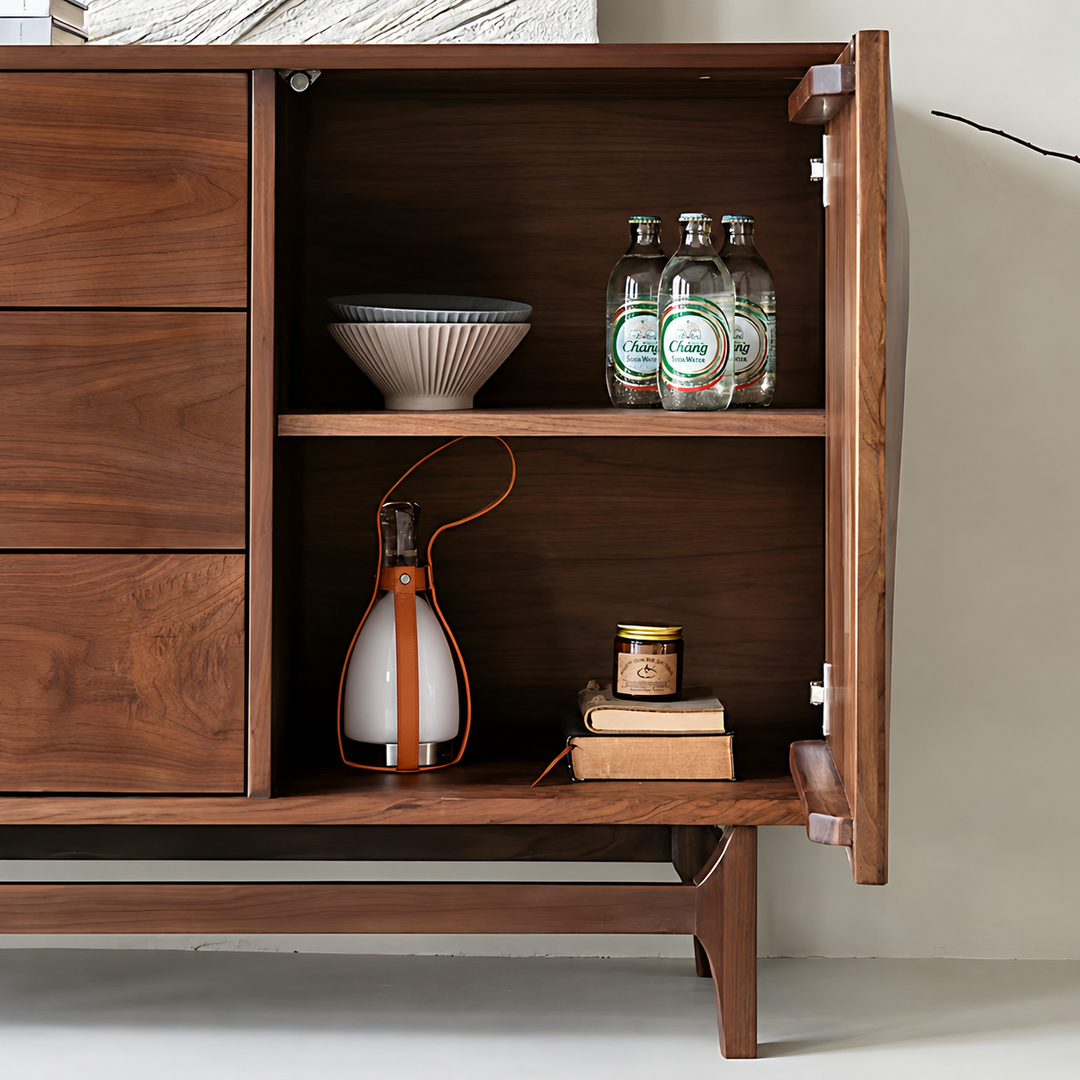 BRAMWELL Rustic Walnut Wood Sideboard - Urban Mood Singapore